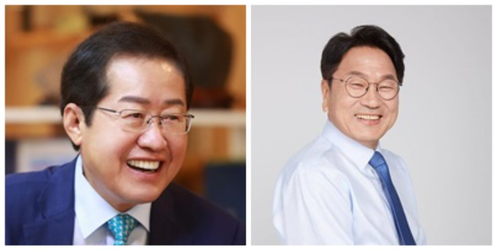 홍준표 대구시장과 강기정 광주시장