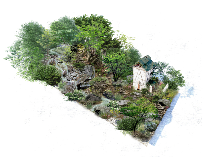 '치유의 땅 : 한국의 산' 구상도. 황지해 작가 제공 