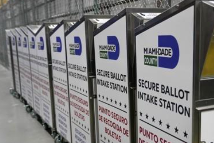 미국 플로리다주 마이애미에서 중간선거에 사용될 투표함. 연합뉴스
