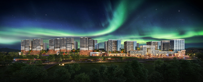 신흥 1구역 전체 투시도. 대우건설 제공