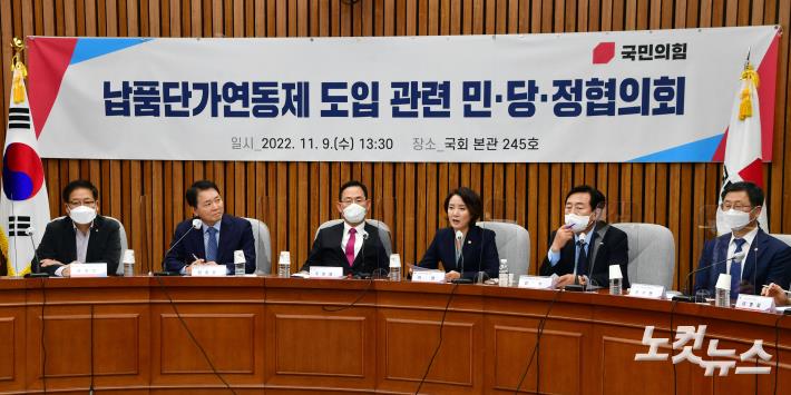 국민의힘 납품단가 연동제 도입 관련 민·당·정협의회