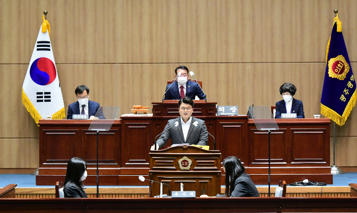 서임석 광주광역시의원 16일 5분 자유발언. 광주광역시의회 제공