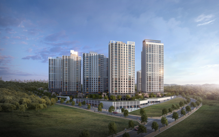 청주 동남지역주택조합 아파트 투시도.   조합 제공