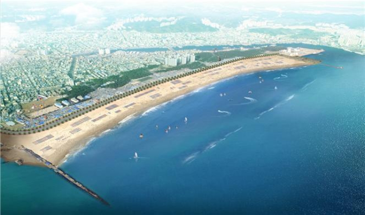 포항 송도해수욕장 복원 조감도. 포항시 제공