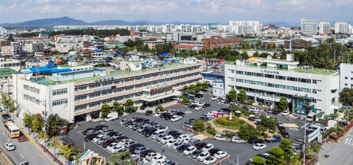 익산시 청사 전경.