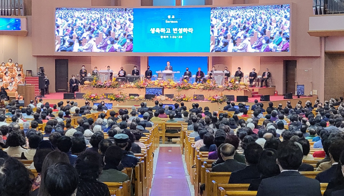 CBS 출산돌봄캠페인 1주년 기념 감사예배가 23일 오전 10시 30분 서울 영등포구 여의도순복음교회에서 열렸다. 