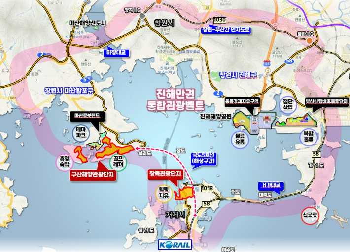 거제 장목관광단지 위치도. 경남도청 제공