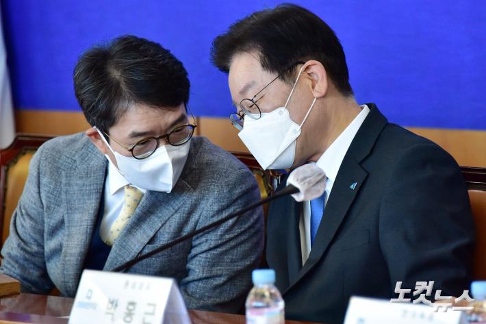 대화하는 이재명 대표-정원오 성동구청장