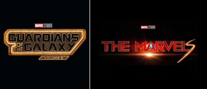 2023년 5월 개봉 예정인 '가디언즈 오브 갤럭시 3'와 7월 개봉 예정인 '더 마블스'. 월트디즈니 컴퍼니 제공