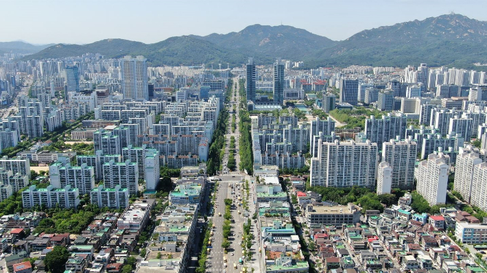 경기도 안양시 평촌신도시 일대 전경. 안양시청 제공