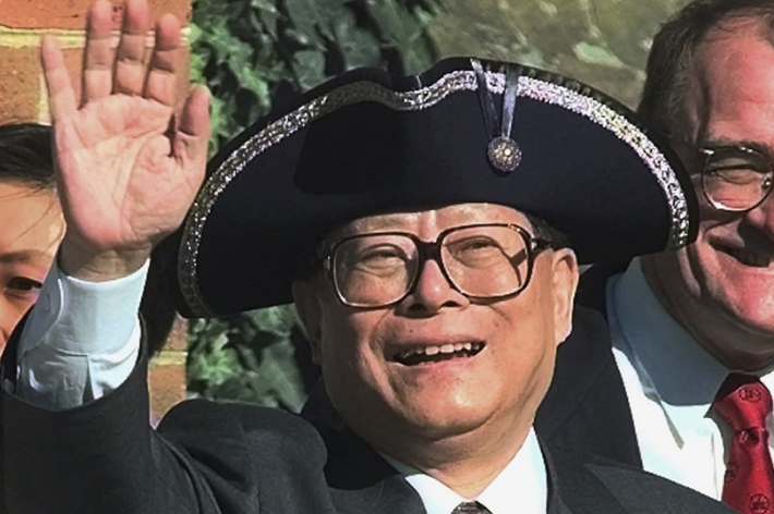 1997년 10월 장쩌민 당시 중국 국가주석이 미국 버지니아주를 방문했을 때의 모습. 연합뉴스