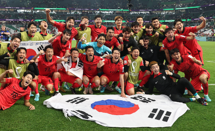 카타르 월드컵 16강 진출한 태극전사들. 연합뉴스