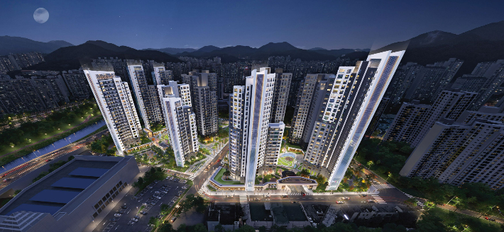 '부산 반여3구역 재건축' 단지 조감도. DL이앤씨 제공