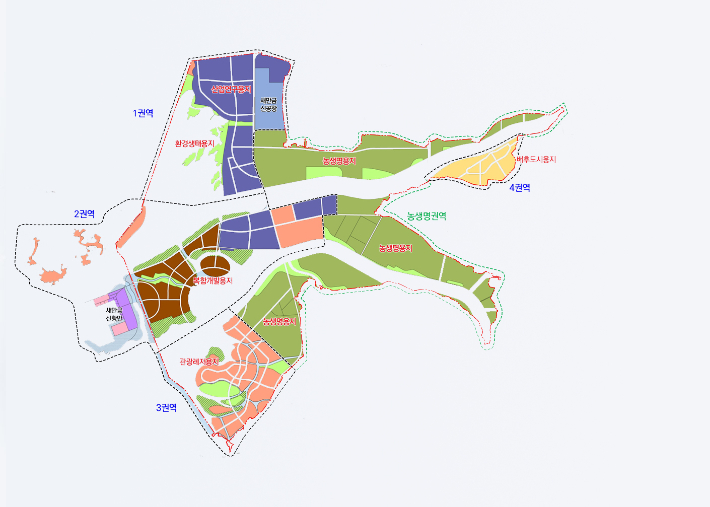 새만금 용지 개발 계획. 새만금개발청 제공