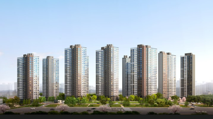 단지 조감도. 두산건설 제공