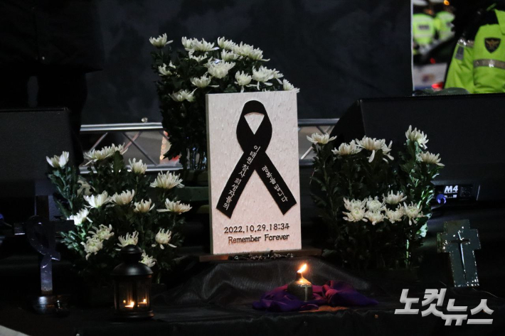 그리스도인 추모기도회에 마련된 추모 촛불.