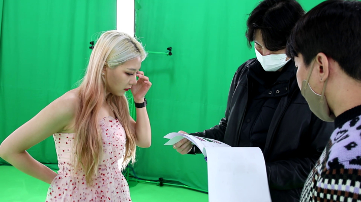 동아방송예술대학교에서 진행된 볼류 메트릭 캡처 방식의 뮤직비디오 촬영 현장. 동아방송예술대학교 제공