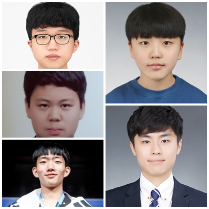 2022 대한민국 인재상 수상자(대구과학고 조영욱, 경북고 허채원, 다사고 이인혁, 세명학교 박찬흠 학생과 매곡초 배국환 교사). 대구시교육청 제공