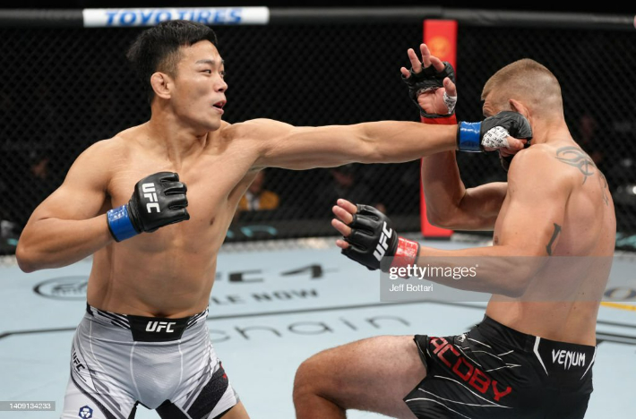 UFC 정다운(왼쪽). UFC/게티이미지 제공