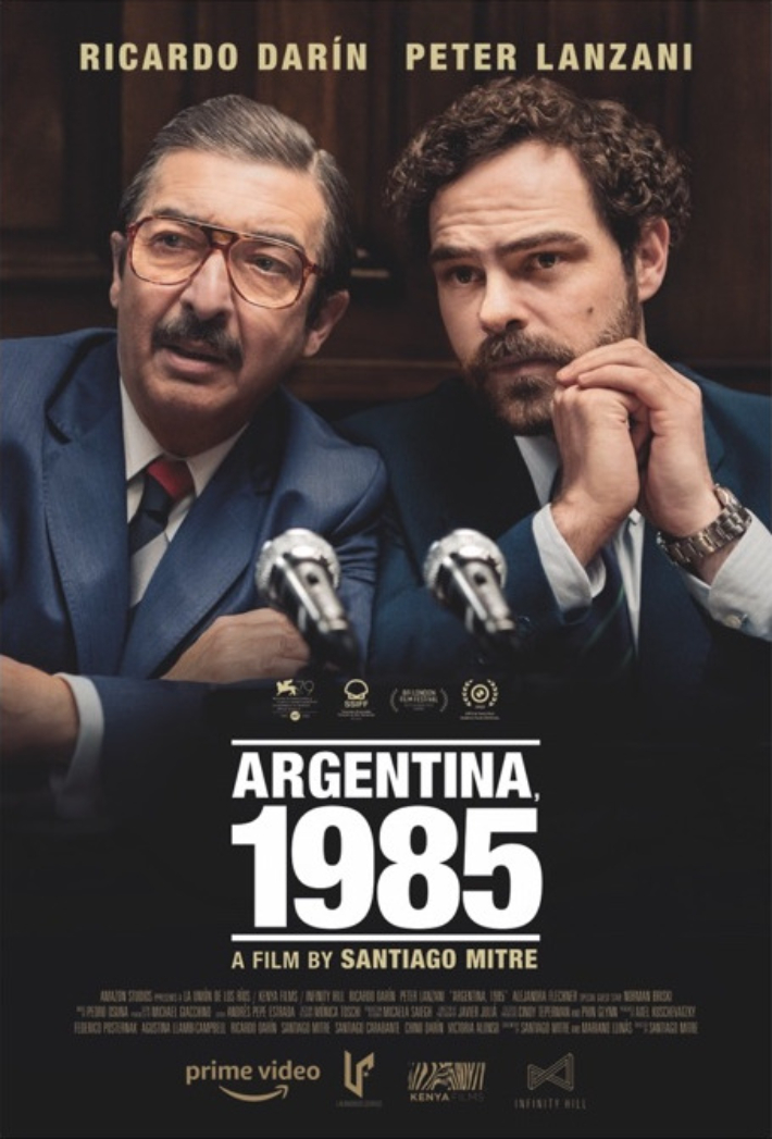 제80회 골든글로브 시상식에서 비영어권 작품상을 수상한 '아르헨티나, 1985' 포스터. 다음 영화 제공