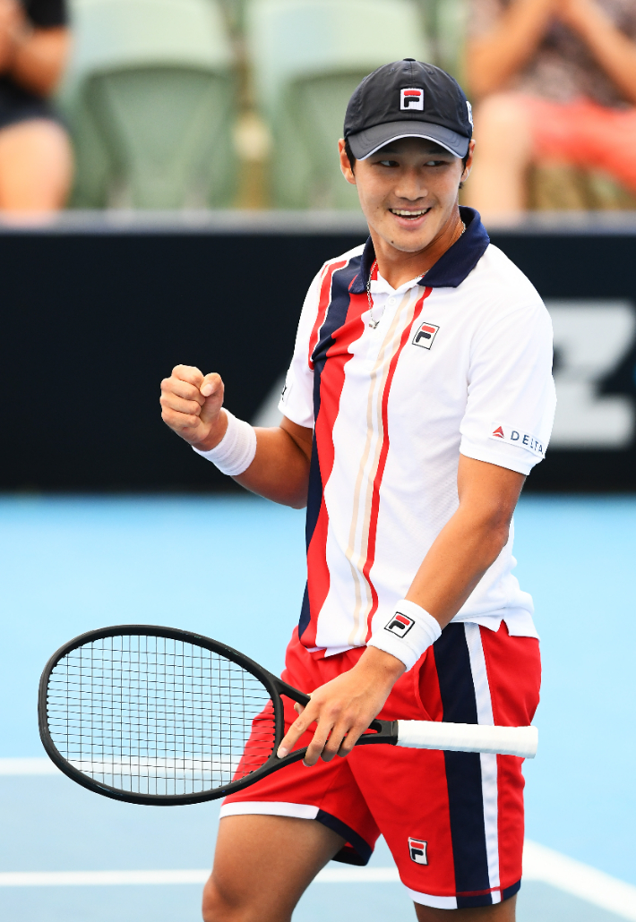 ATP 투어 애들레이드 인터내셔널 2차 대회 결승에 진출한 한국 테니스 간판 권순우. 게티이미지