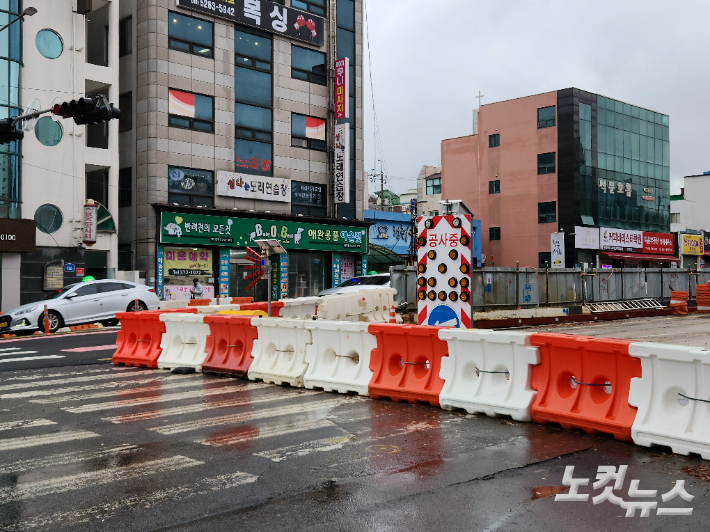 16일 오후 광주 서구 금호동 인근 광주도시철도 2호선 공사 현장. 박성은 기자