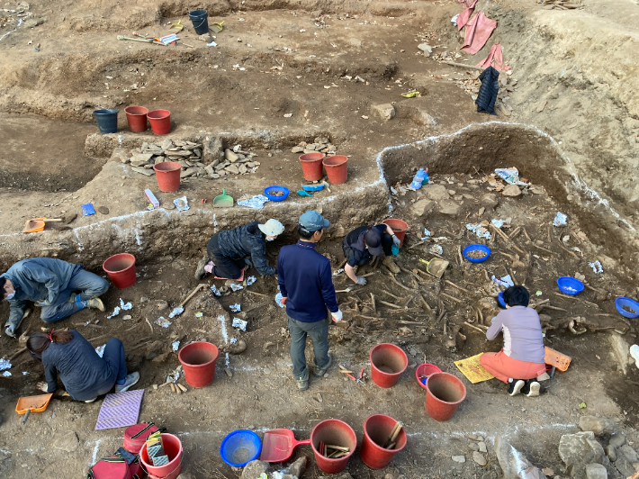 대전 골령골 유해 발굴 작업. 제주도 제공