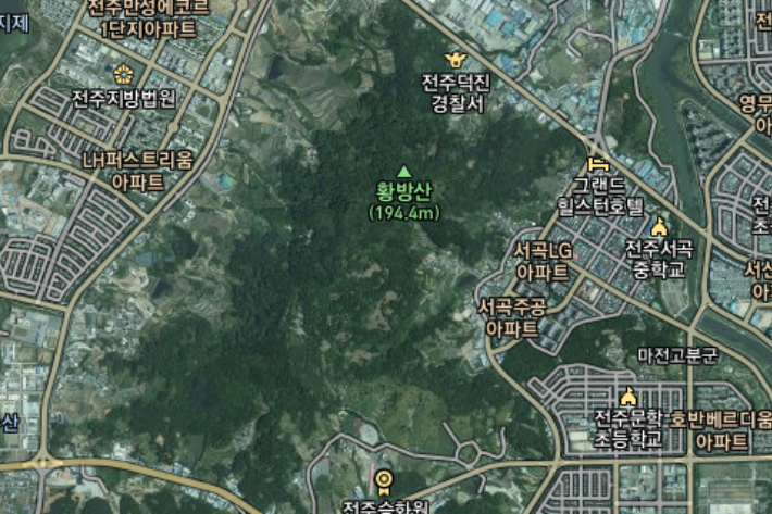 전주 황방산(자료사진) 카카오맵 캡처