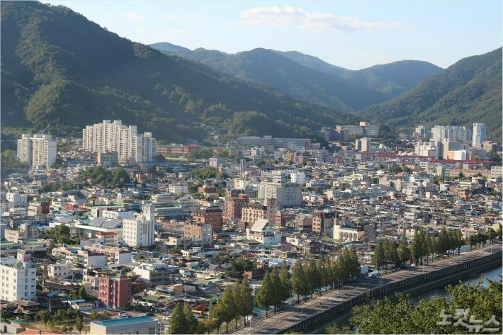 전남 순천 원도심인 매곡동과 중앙동 일대. 순천시 제공