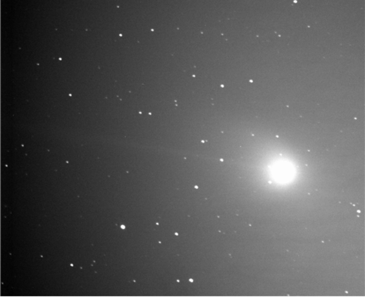 지난달 25일 미국 레몬산에서 천문연 OWL-4호기로 촬영한 ZTF 혜성(한국천문연구원 제공)