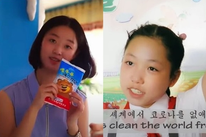 북한 유튜버 '유미'와 유튜브 채널 '샐리 파크스'에 등장한 평양 거주 11살 소녀 '송아'. 연합뉴스