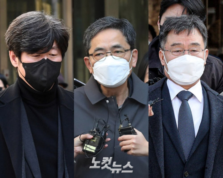 남욱 변호사(왼쪽부터), 국민의힘 곽상도 전 의원, 화천대유 대주주 김만배 씨. 류영주 기자