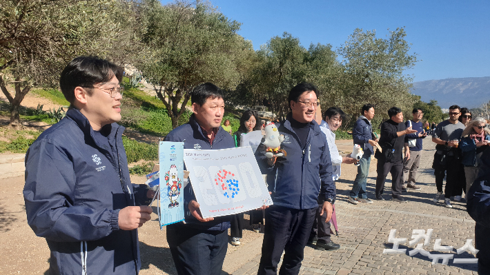 부산시의회 남동부유럽 엑스포 유치 의원 외교단이 그리스 아테네. 강민정 기자
