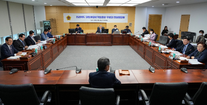 22일 이항구 자동차융합기술원장 후보자에 대한 인사청문회가 열렸다. 전북도의회 제공