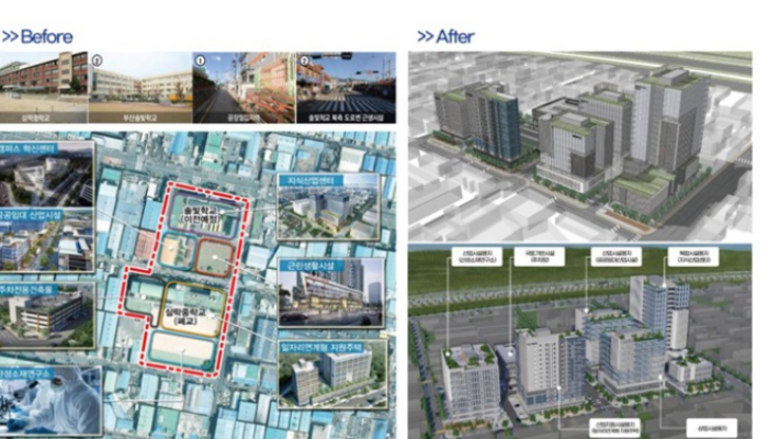 산업혁신구역 예시. 사상구 삼락중학교 주변. 자료사진. 부산시 제공 