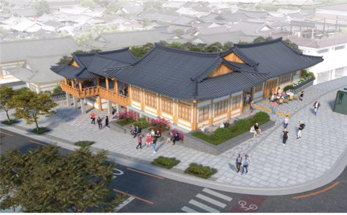 전주 한옥마을에 오는 8월 문을 여는 글로벌 웰컴센터. 전북도 제공