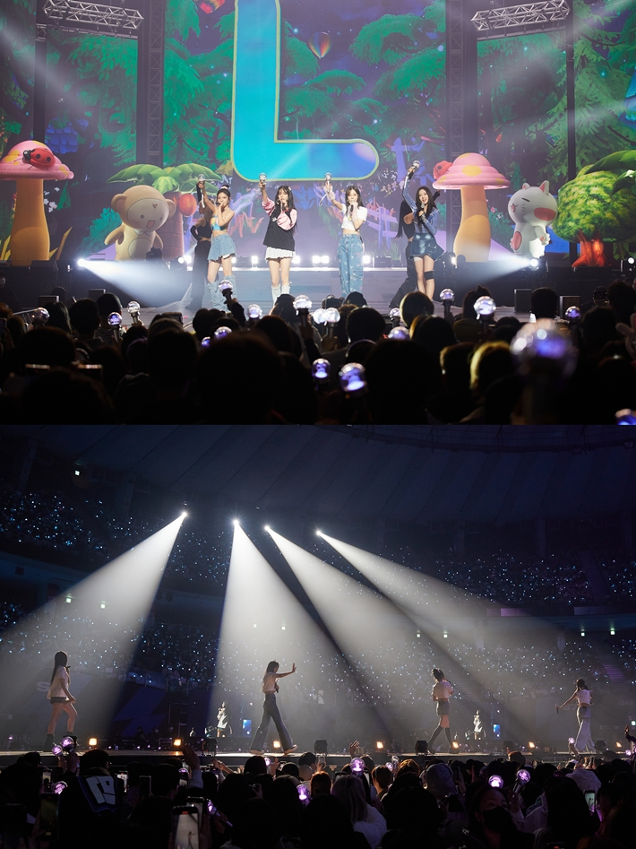 에스파는 첫 단독 콘서트 '싱크 : 하이퍼라인'으로 이틀 동안 1만 관객을 만났다. SM엔터테인먼트 제공