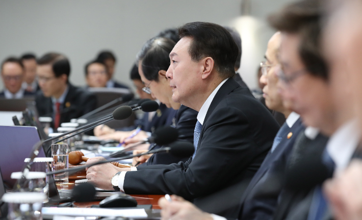 국무회의 발언하는 윤석열 대통령. 연합뉴스