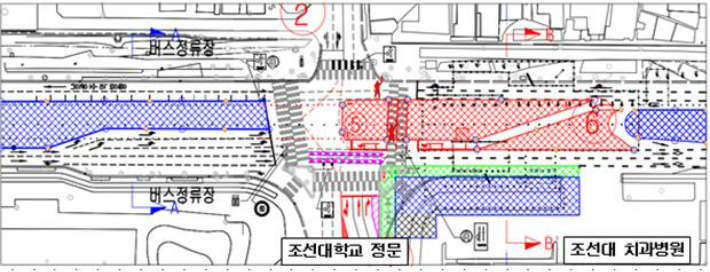 도시철도 2호선 조선대 사거리 횡단공사 1단계 공사 착공. 광주광역시 제공