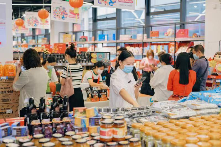 중국 우한 신상항 마트에서 열린 한국 상품 판촉전. 연합뉴스