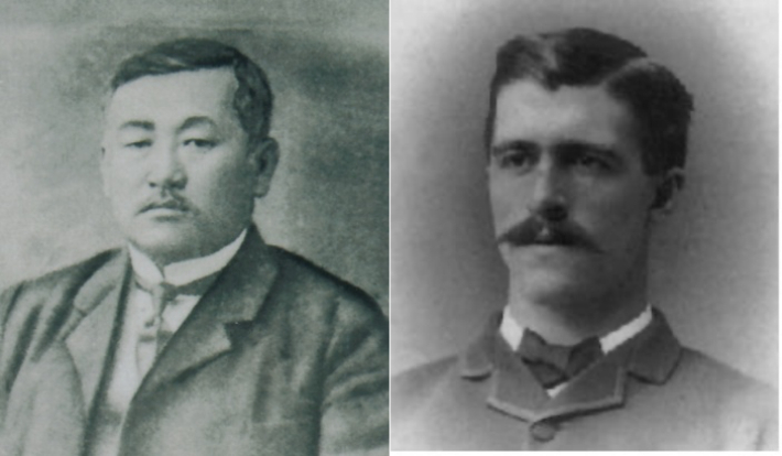 왼쪽부터 최재형 선생과 헐버트 박사. 국가보훈처 제공