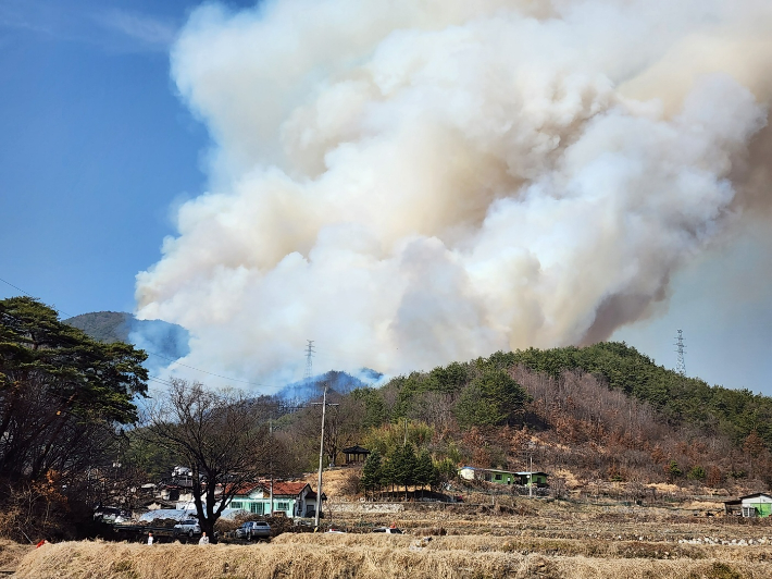 합천 산불. 합천군청 제공