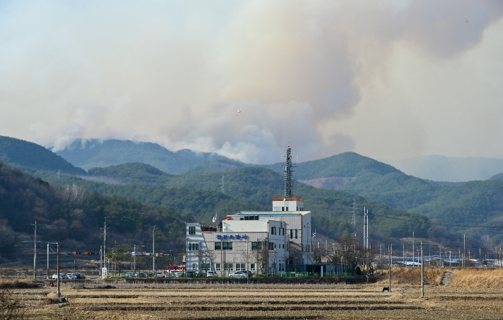 합천 산불. 경남도청 제공