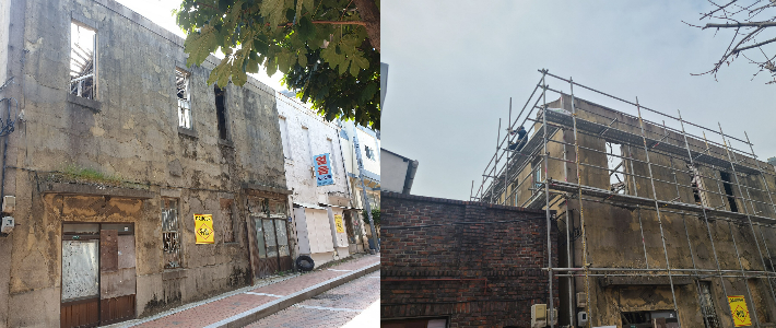 신창동 빈집 안전조치 시행 전(왼쪽)과 후. 창원시 제공