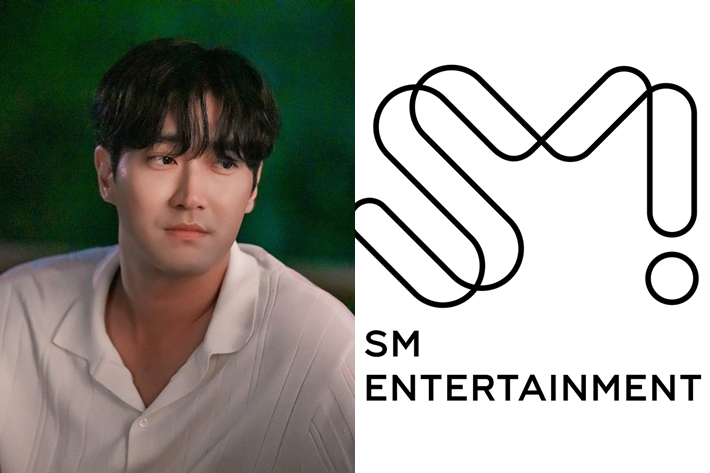 왼쪽부터 슈퍼주니어 최시원, SM엔터테인먼트 로고. 슈퍼주니어 공식 페이스북/SM엔터테인먼트 제공