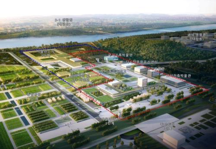 국립민속박물관이 이전하게 될 세종시박물관 부지 전경. 행복청 제공