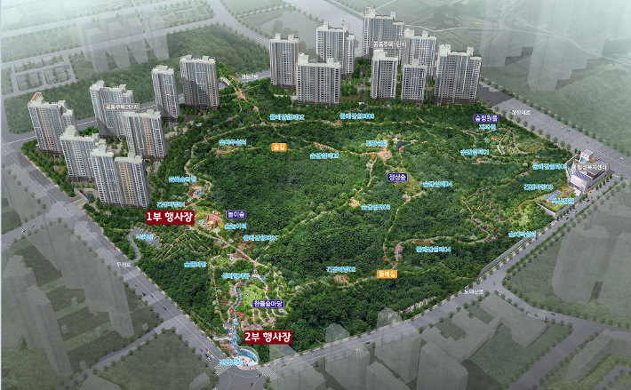 노태공원 안내도. 천안시 제공