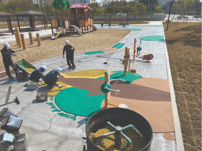 중소기업 인증자재 시공 모습. LH 제공