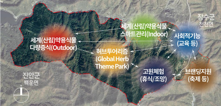 지덕권 친환경 산림고원 기본구상안. 전북도 제공