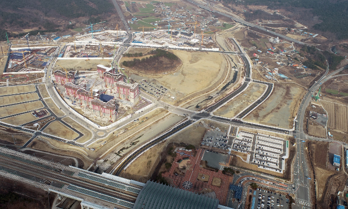 신경주역세권 신도시 항공 사진. 경주시 제공